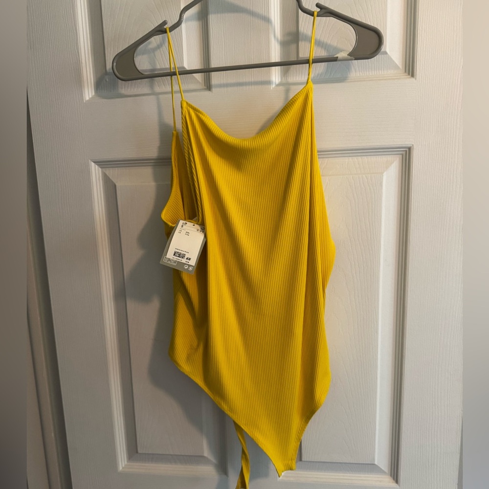 H&M Vibrant Yellow Ribbed Top